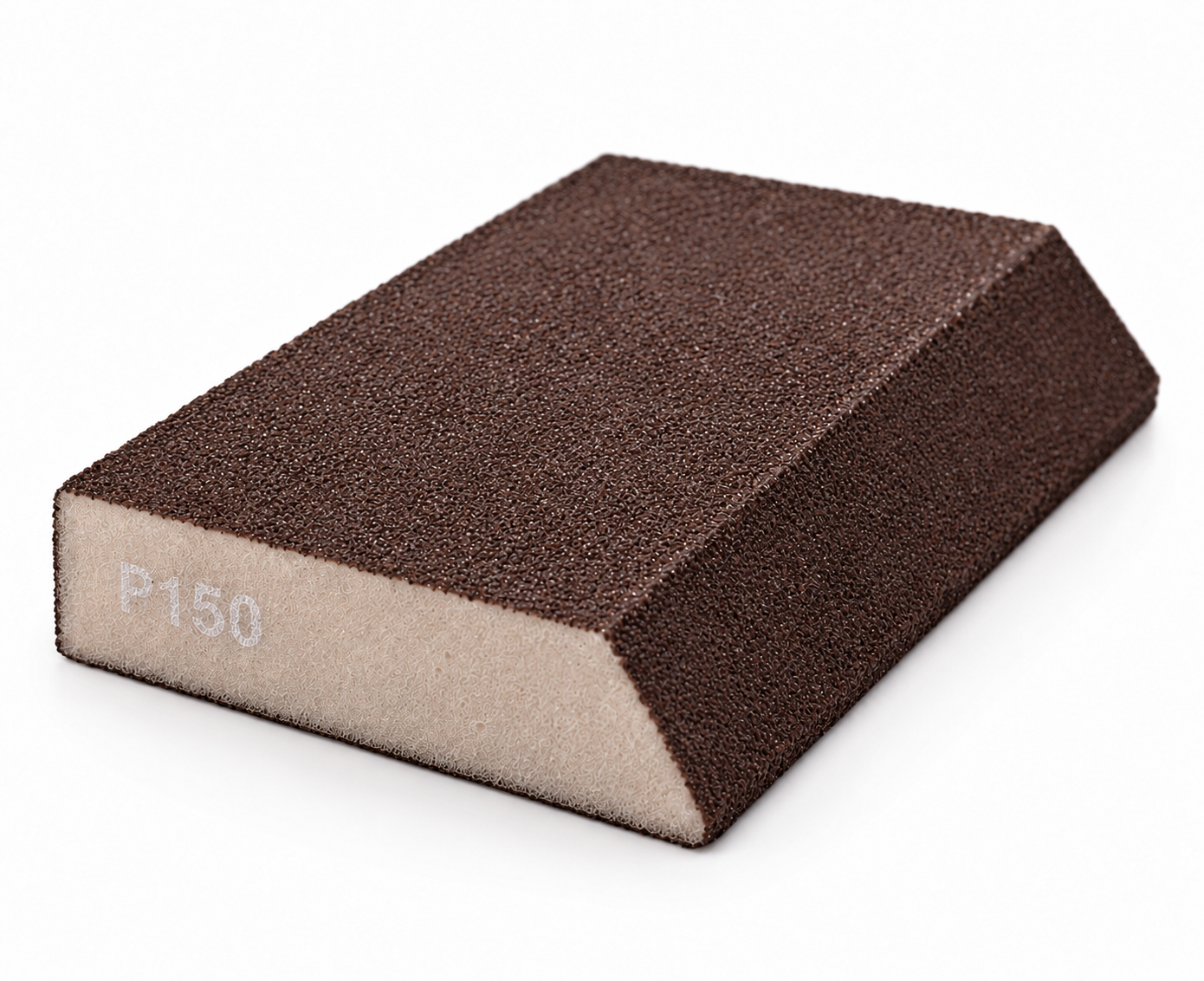 Nakida brusný blok P150 pěnový 120 × 90 × 25 mm, zkosený, hnědý