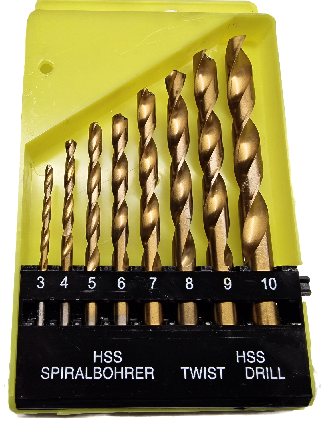 QiiM TP-200 vrtáky HSS na železo sada 8ks, 3-10mm