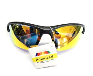 Polarizační brýle Qiim F4708P - zrcadlové červenožluté, plastové, UV 400 cat. 3