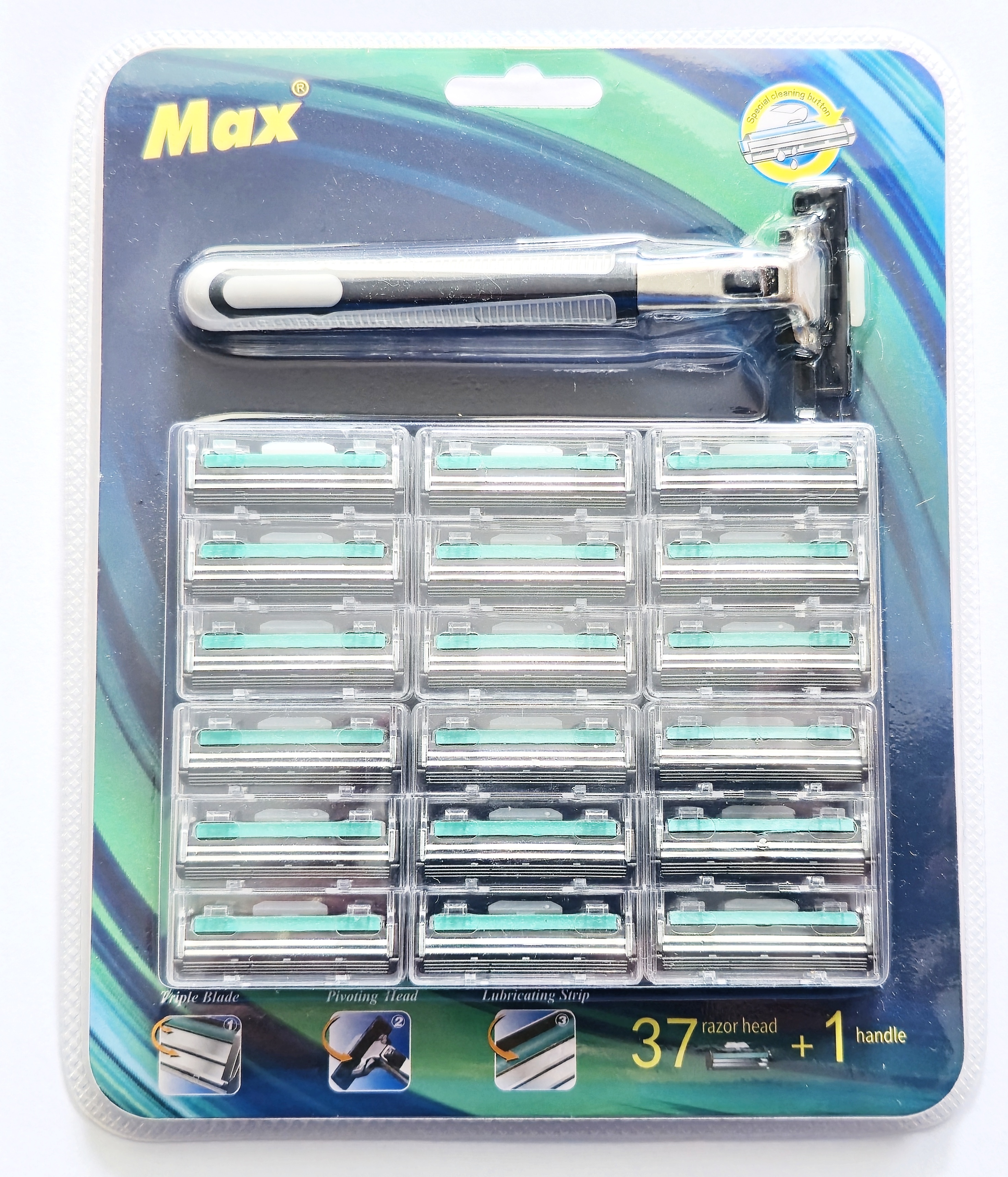 Holicí strojek Nakida MAX unisex s 37 dvoubřitými náhradními hlavicemi