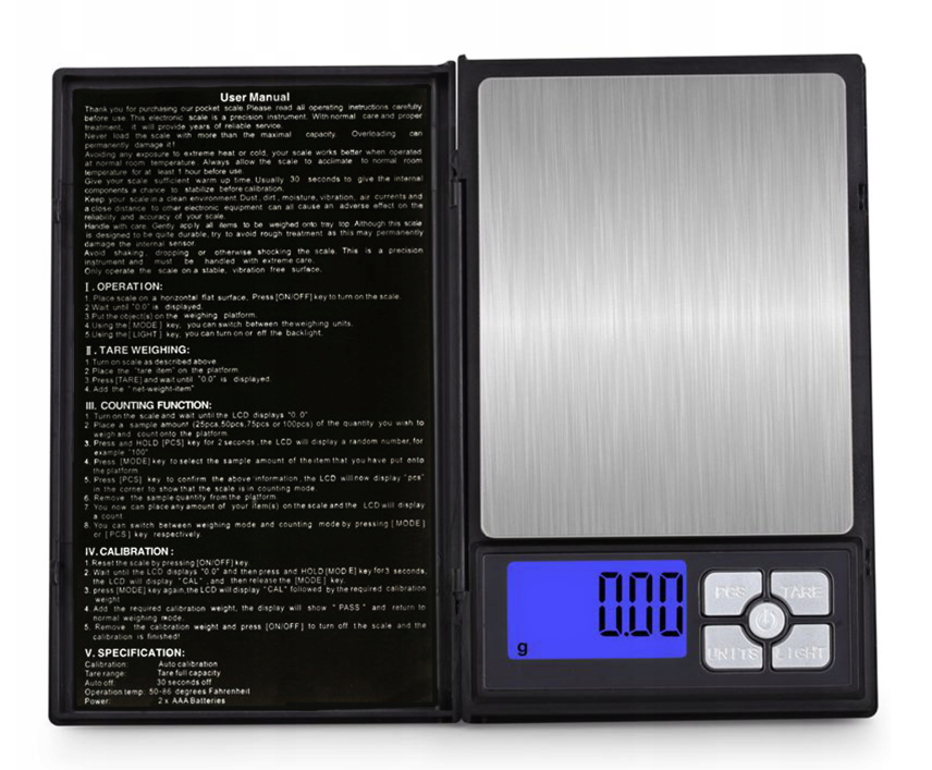 Reto E703 Digitální kapesní váha 500g / 0.01g,  automatické vypnutí
