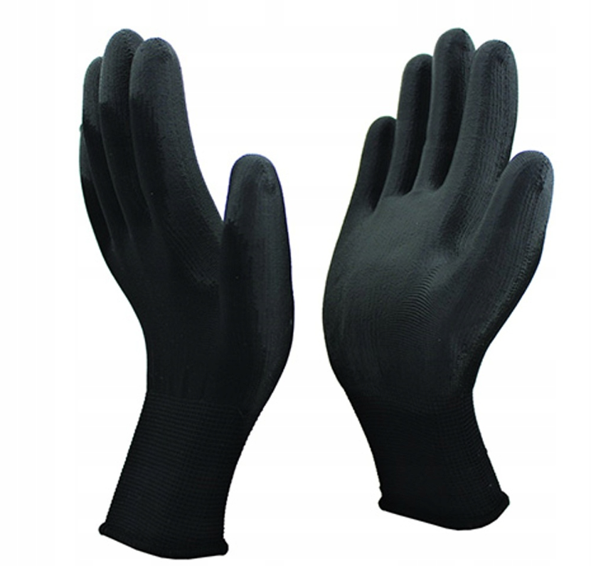 Pracovní rukavice Nakida PU076 | černé | vel. 6 (XS) | polyuretanové