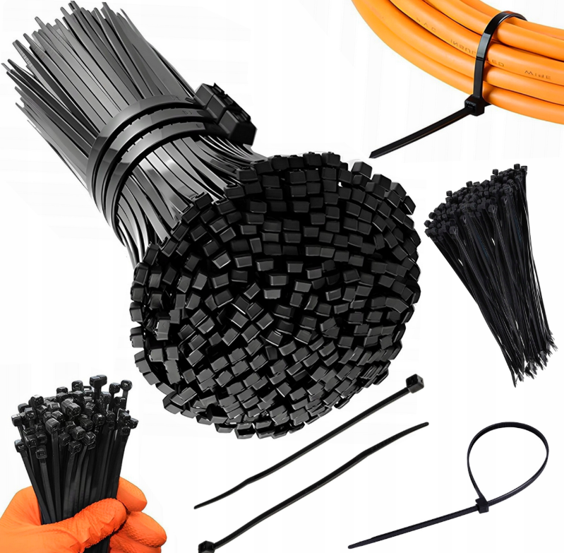 Nakida Stahovací pásky černé 2,5x200mm, 100ks