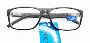 Dioptrické brýle na dálku SURGLASS DE LUXE, mínusové -0.50 dioptrie, černé plastové unisex rámečky