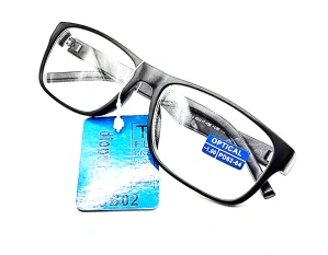 Dioptrické brýle na dálku SURGLASS DE LUXE, mínusové -1.00 dioptrie, černé plastové unisex rámečky