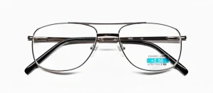 Čtecí dioptrické brýle BLACKEAGLE TR117 dioptrie +2.50 FLEXI černé kovové rámečky unisex