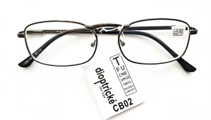 Čtecí dioptrické brýle QiiM TR118 unisex kovové černé FLEXI nožičky, +4,00 dioptrie