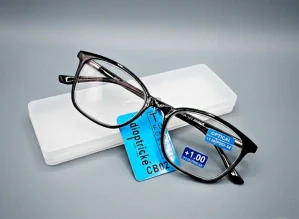 Dioptrické brýle na čtení JingGlass SLIM CB02 +1,00, unisex plastové, FLEXI nožičky, pouzdro zdarma