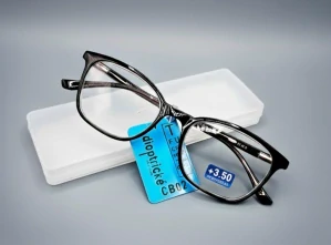 Dioptrické brýle na čtení JingGlass SLIM CB02 +3,50, unisex plastové, FLEXI nožičky, pouzdro zdarma