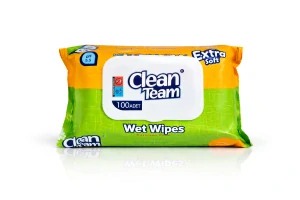 Clean Team vlhčené ubrousky Extra Soft pH 5,5 bez parabenů a alkoholu 100 ks