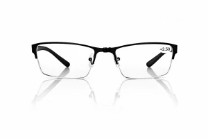 Dioptrické brýle SURGLASS DE LUXE TR-230p kovové černé +2,50 dioptrie, unisex