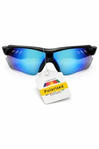 SURPASSGLASS TR2603P cyklistické polarizační sluneční brýle, černo-modré, UV400, Cat.3, unisex