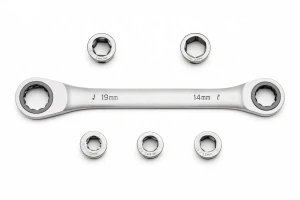 Nakida HT-1226 Sada ráčnových klíčů s adaptéry 8-19mm, 6ks, CrV, délka 21cm