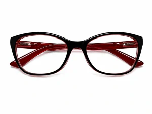 Dioptrické brýle JingGlass DE LUXE TL8822 Flexi, červené, plastové, (+1,00 dioptrie), dámské