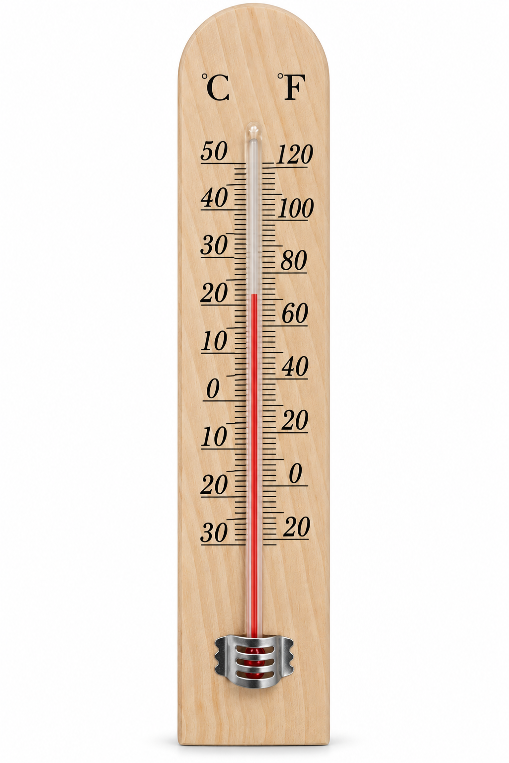 Nakida HT-2110 dřevěný teploměr s háčkem 25 cm