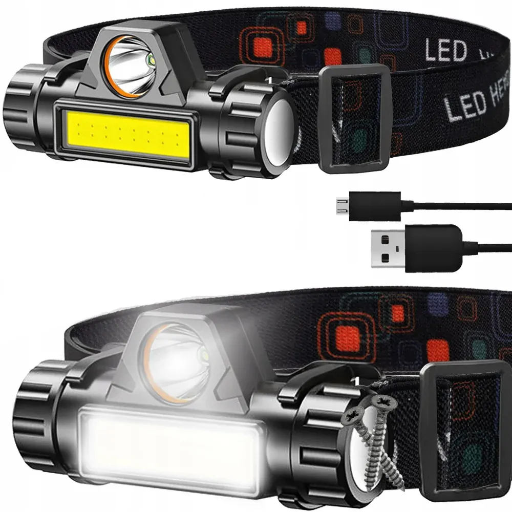 Čelová svítilna Nakida TK-026, CREE XPE+COB, nabíjecí USB