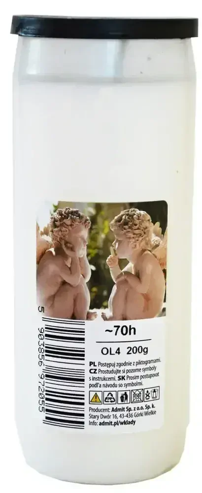 Admit Olejová svíce, 200 g, OL-4, bílá