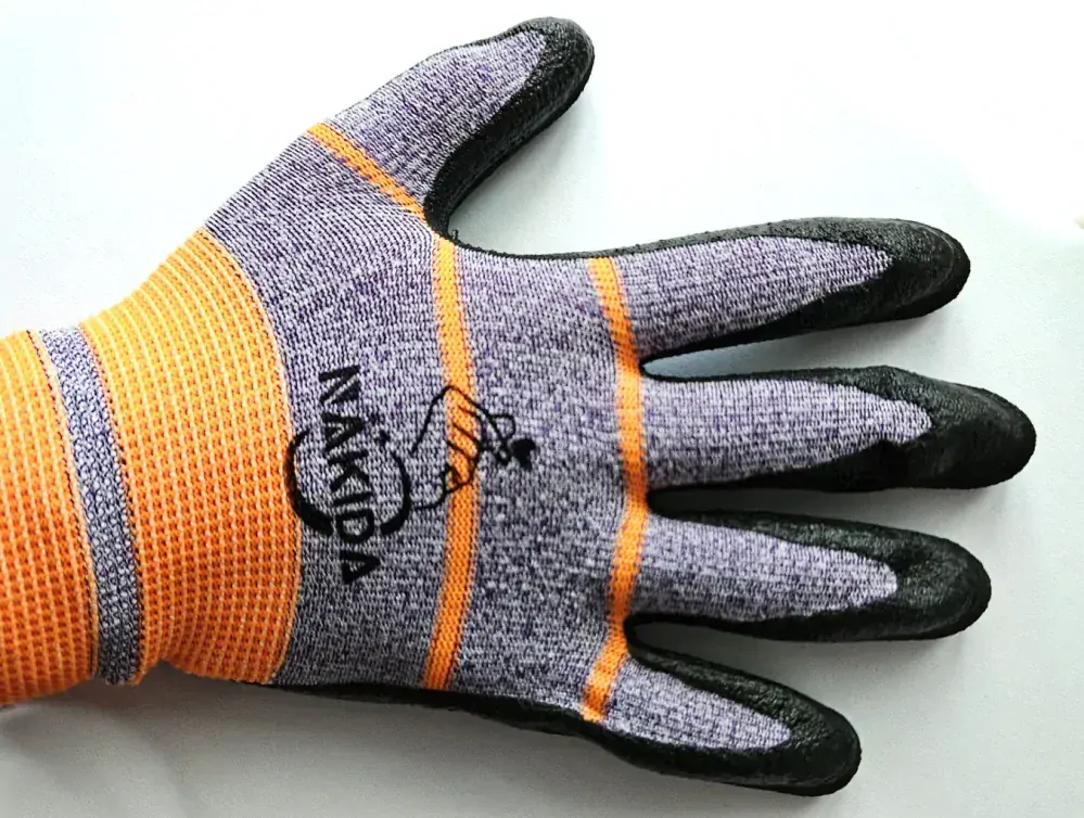 Pracovní rukavice QiiM HT-5967, vel. 8, černá/barevná