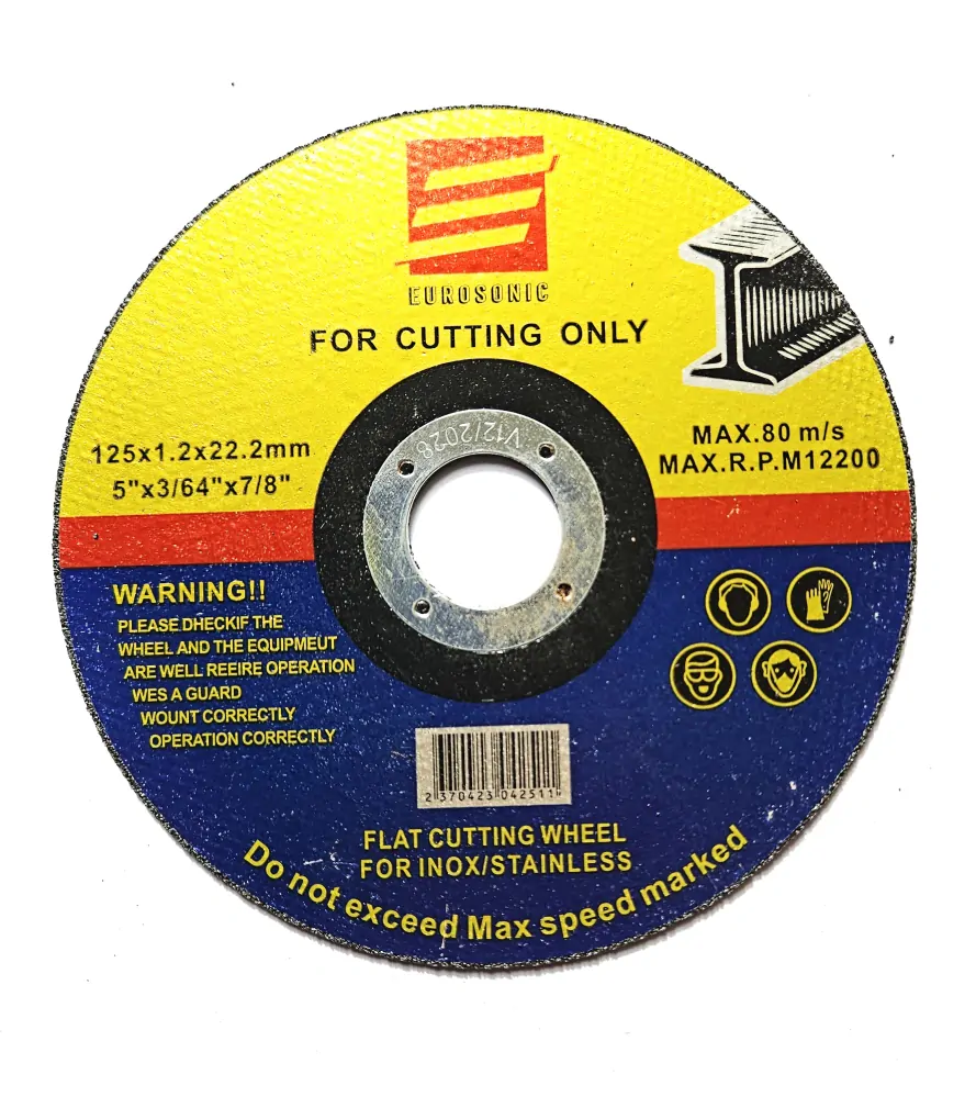 Eurosonic Řezný Kotouč na Kov, 125x1,2x22,2mm, 12200 ot/min, Pro Železo a Ocel
