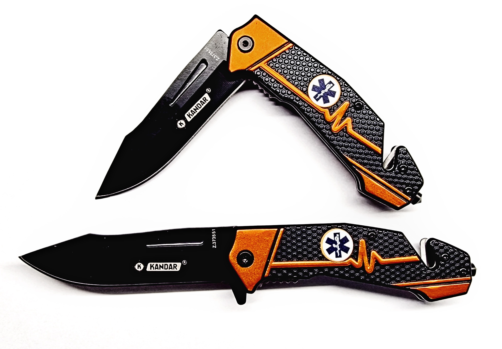 Záchranářský nůž KANDAR N-49 kovový, černý