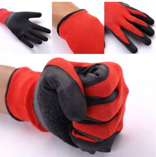 Pracovní rukavice Nakida R2001 | červeno-černé | vel. 11 (XXL) | latexové