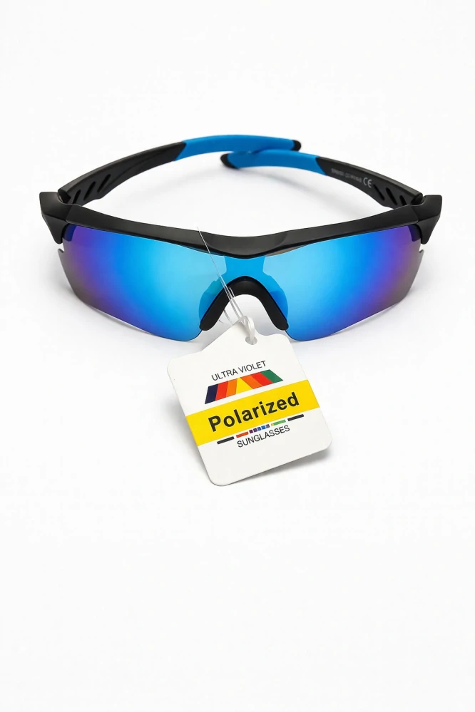 SURPASSGLASS TR2603P cyklistické polarizační sluneční brýle, černo-modré, UV400, Cat.3, unisex