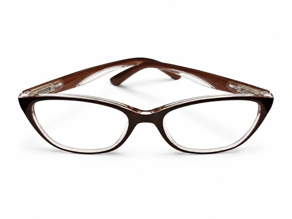 Dioptrické brýle JingGlass DE LUXE TL8822 Flexi, hnědé, plastové, (+1,00 dioptrie), unisex
