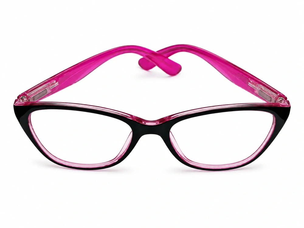 Dioptrické brýle JingGlass DE LUXE TL8822 Flexi, růžové, plastové, (+4,00 dioptrie), dámské