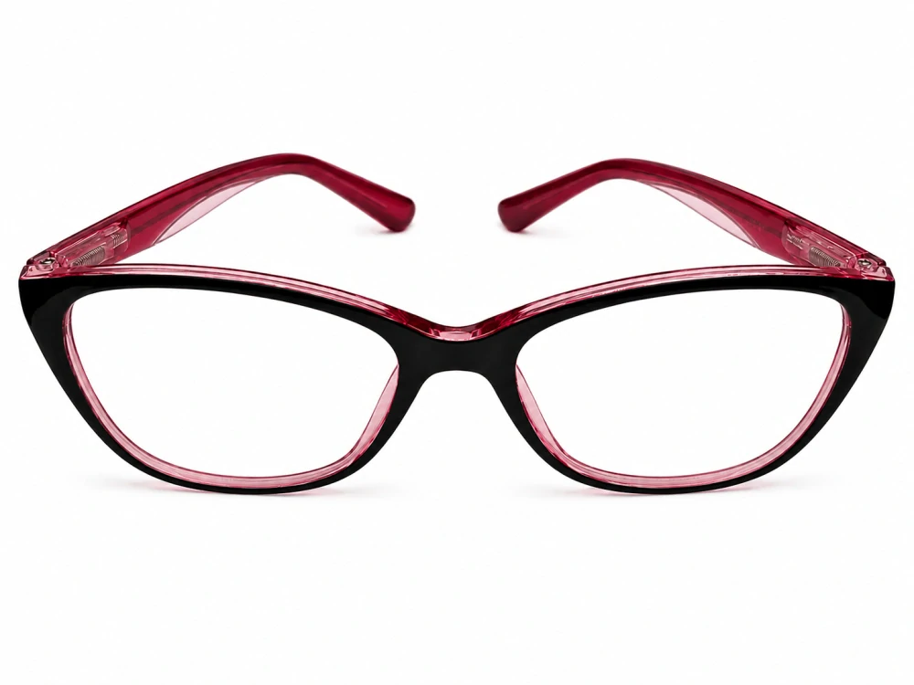 Dioptrické brýle JingGlass DE LUXE TL8822 Flexi, červené, plastové, (+3,00 dioptrie), dámské