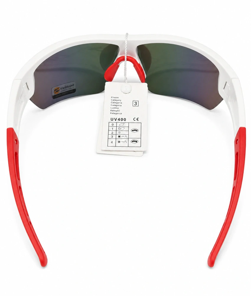 Sluneční unisex brýle Vividsight C07-6714, bílo-červené / červeno-žlutá skla, Cat.3