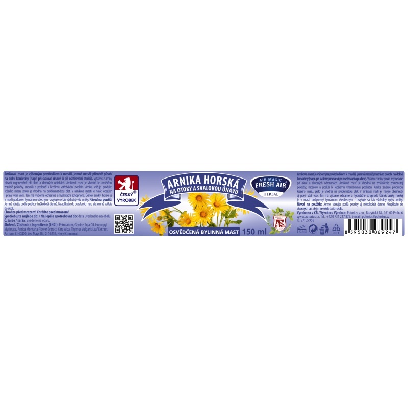 Fresh Air bylinná mast Arnika horská 150 ml