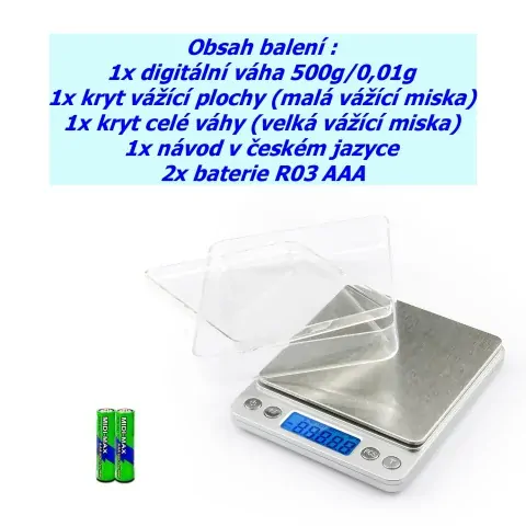 Kapesní váha QiiM HT-315, 500x0,01g + 2x miska