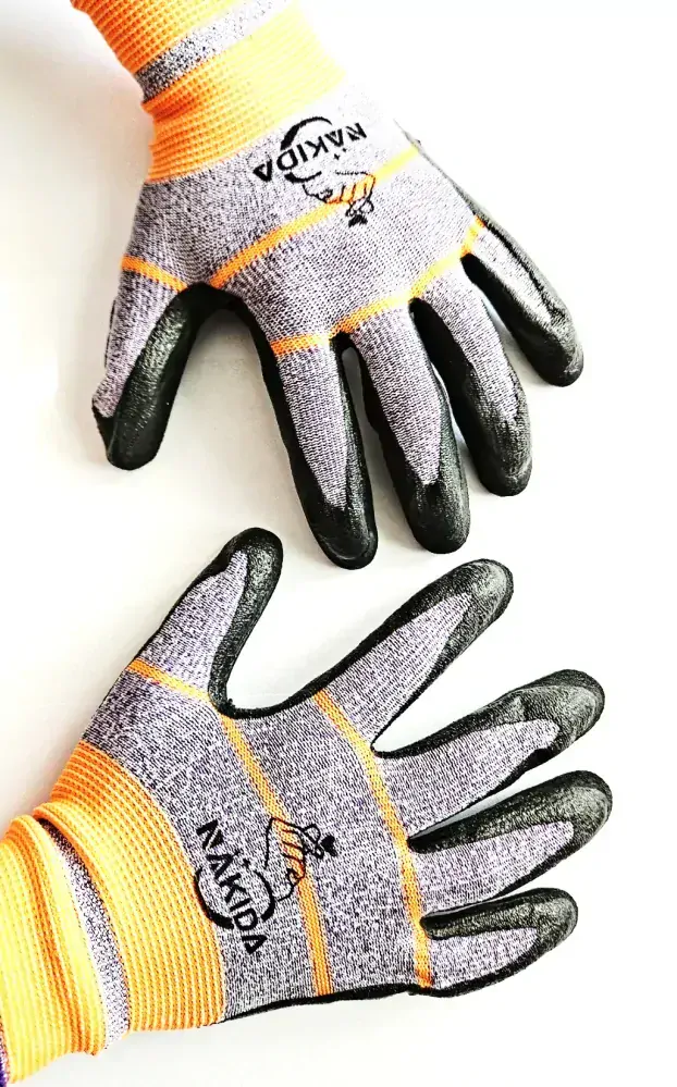 Pracovní rukavice QiiM HT-5967, vel. 8, černá/barevná