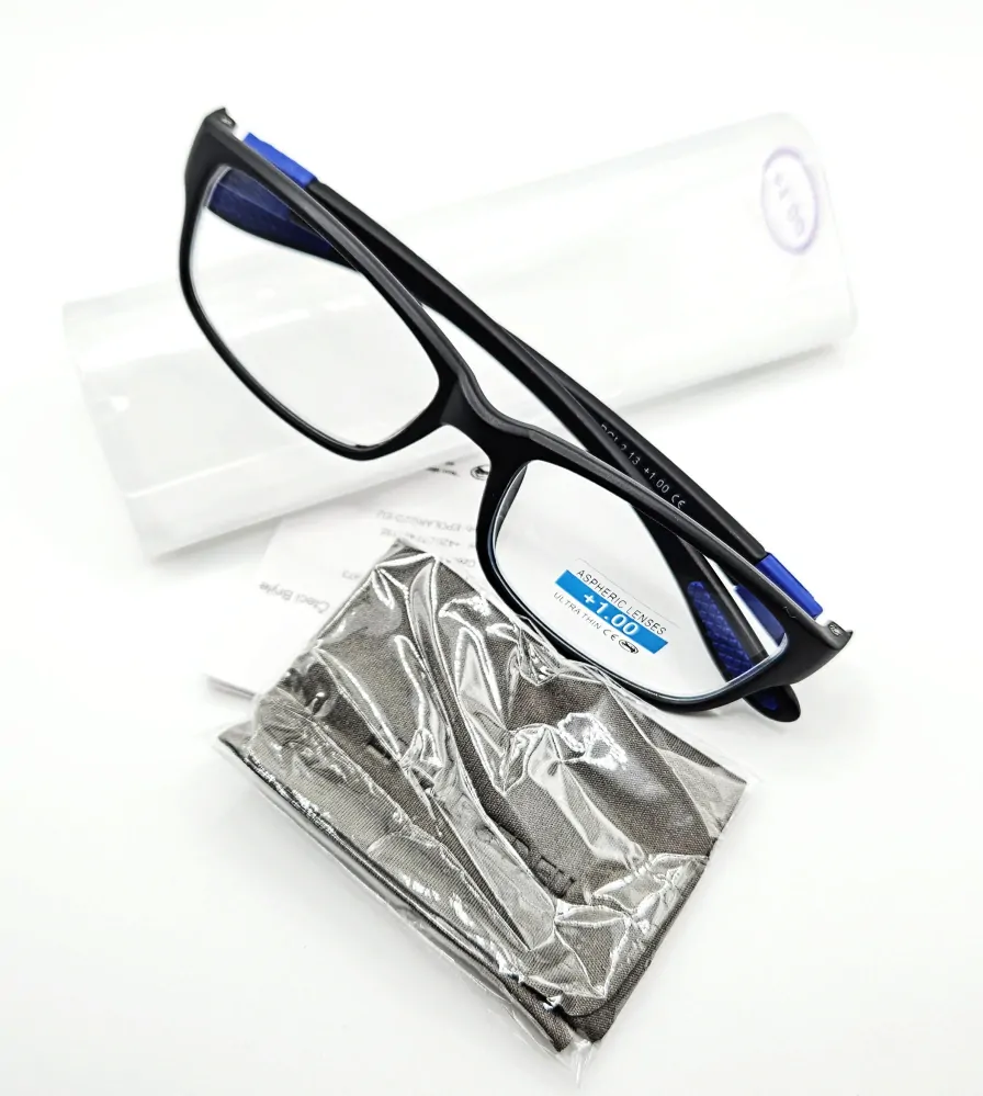 Dioptrické brýle QiiM RGL 2.13 na čtení PLUSKOVÉ, dioptrie +2,0 pouzdro a hadřík zdarma