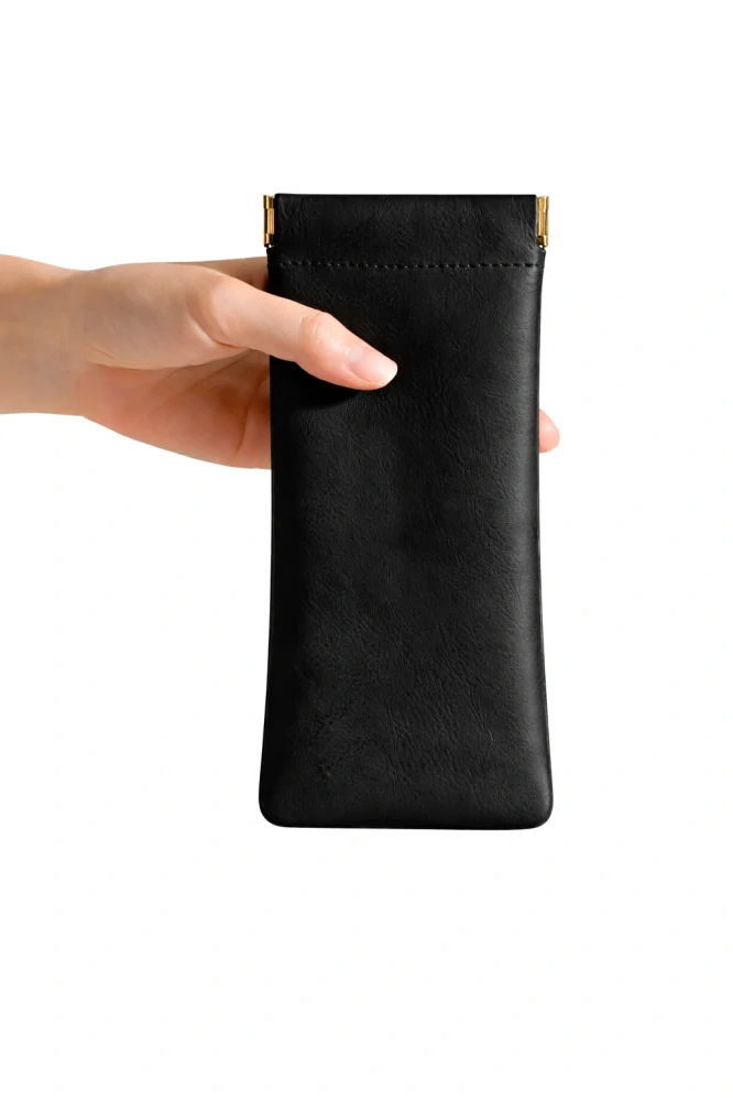 Nakida Ek-009 Měkké pouzdro na brýle s pružinou - černá