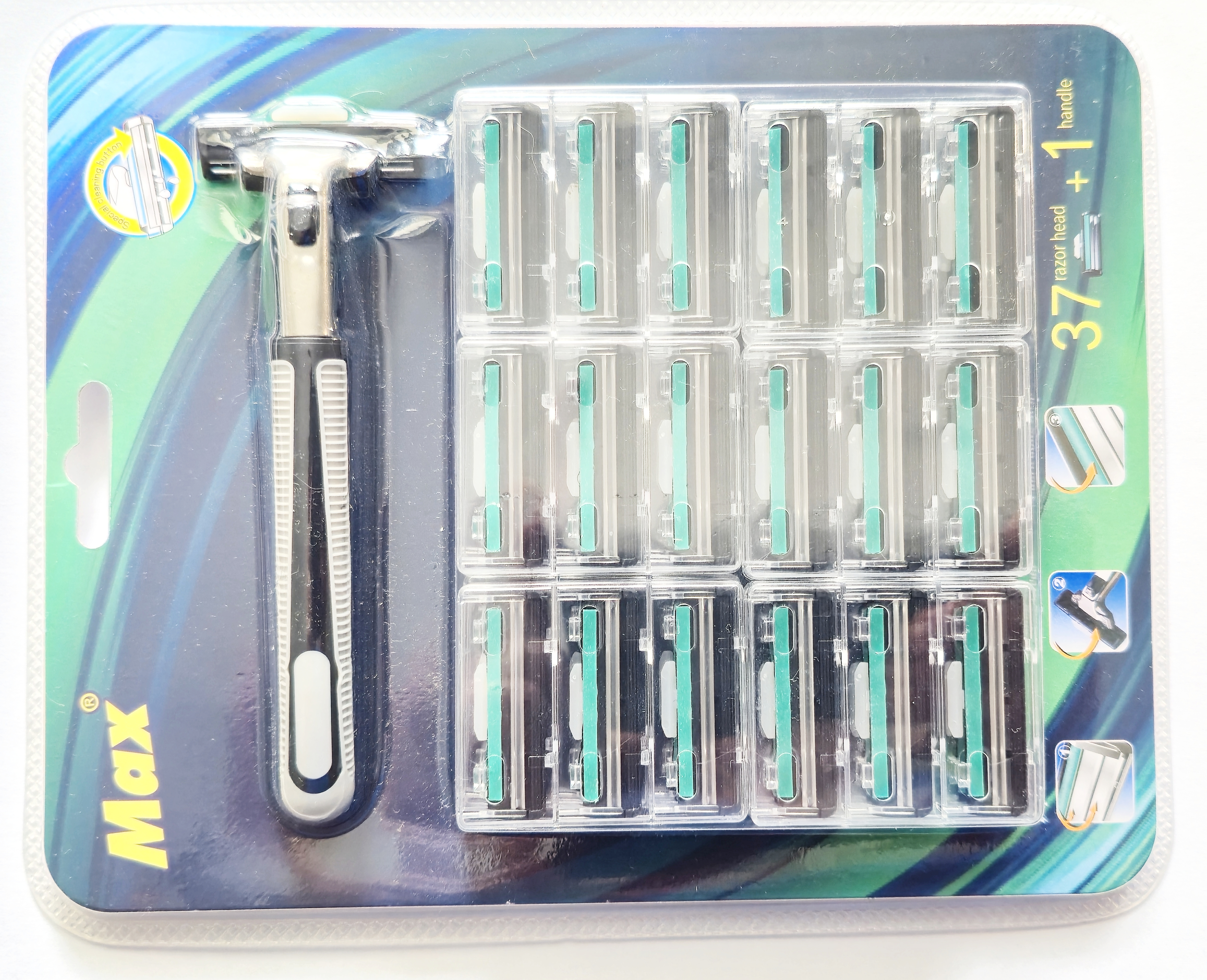 Holicí strojek Nakida MAX unisex s 37 dvoubřitými náhradními hlavicemi