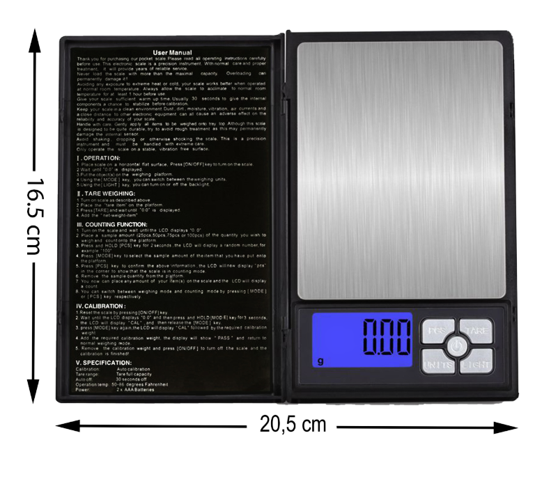 Reto E703 Digitální kapesní váha 500g / 0.01g, automatické vypnutí