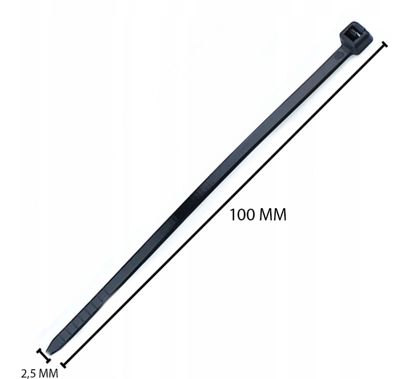 Reto Stahovací pásky černé 100ks, 2.5x100mm