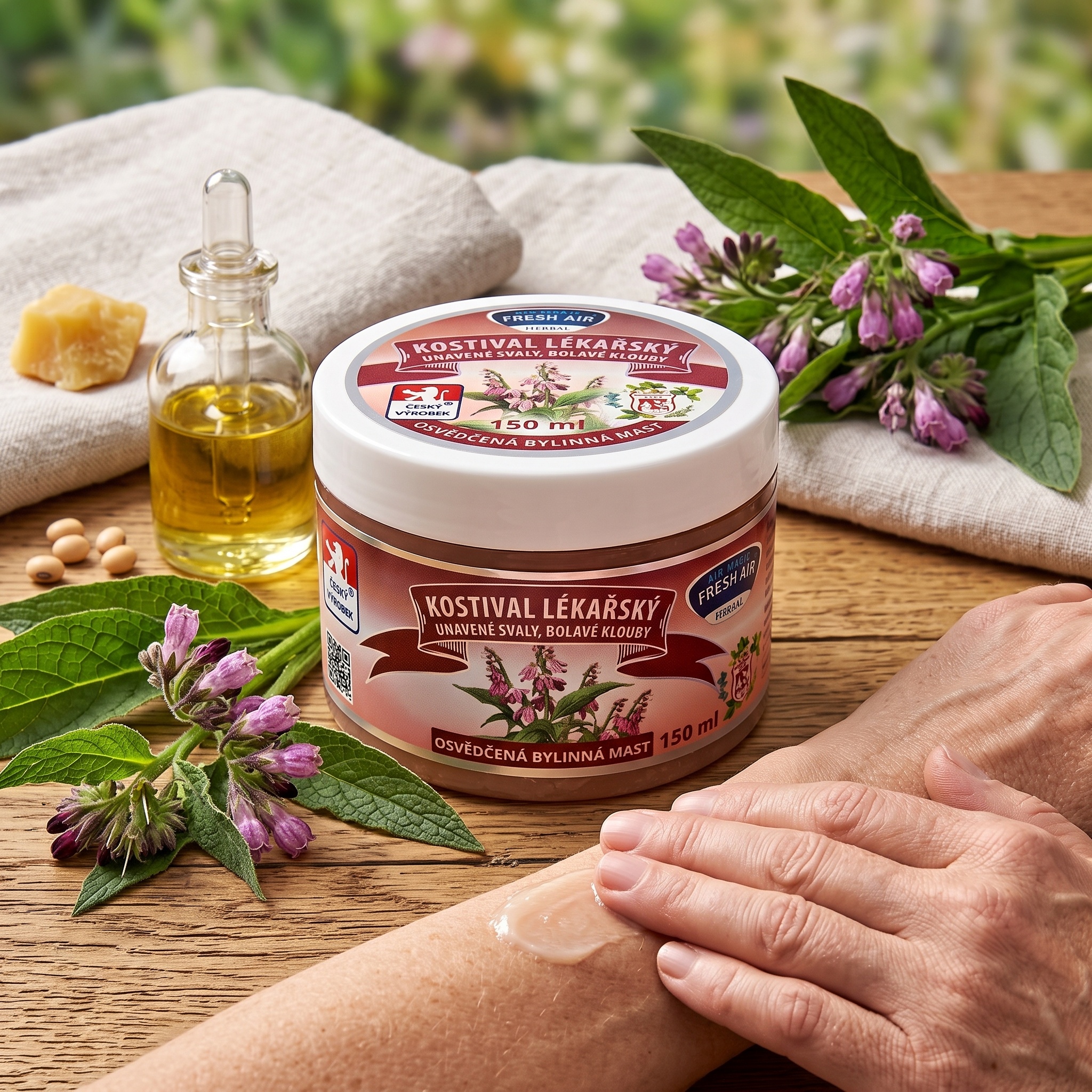 Fresh Air bylinná mast Kostival lékařský 150 ml