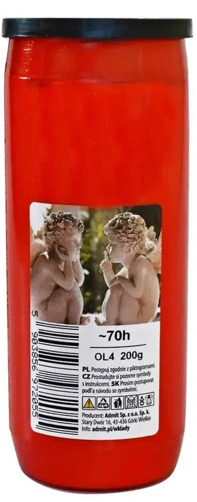 Admit Olejová svíce, 200 g, OL-4, červená