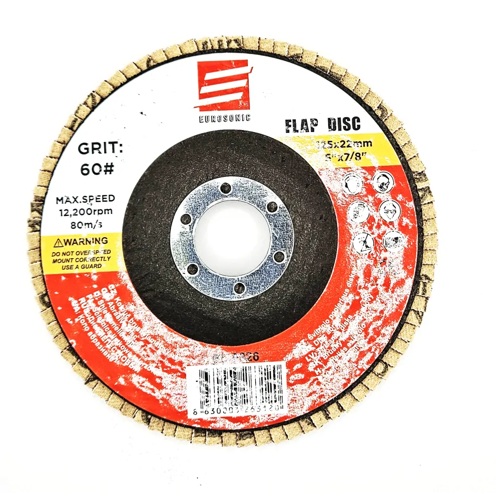 Eurosonic Lamelový Brusný Kotouč, 125x22,2mm, Zrnitost A60, na Kov, Dřevo a Plast