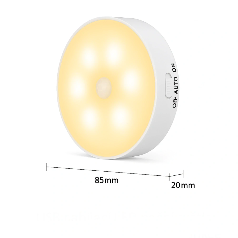 Nakida 20720 – USB nabíjecí LED noční světlo s pohybovým senzorem, teplá bílá, 85 mm