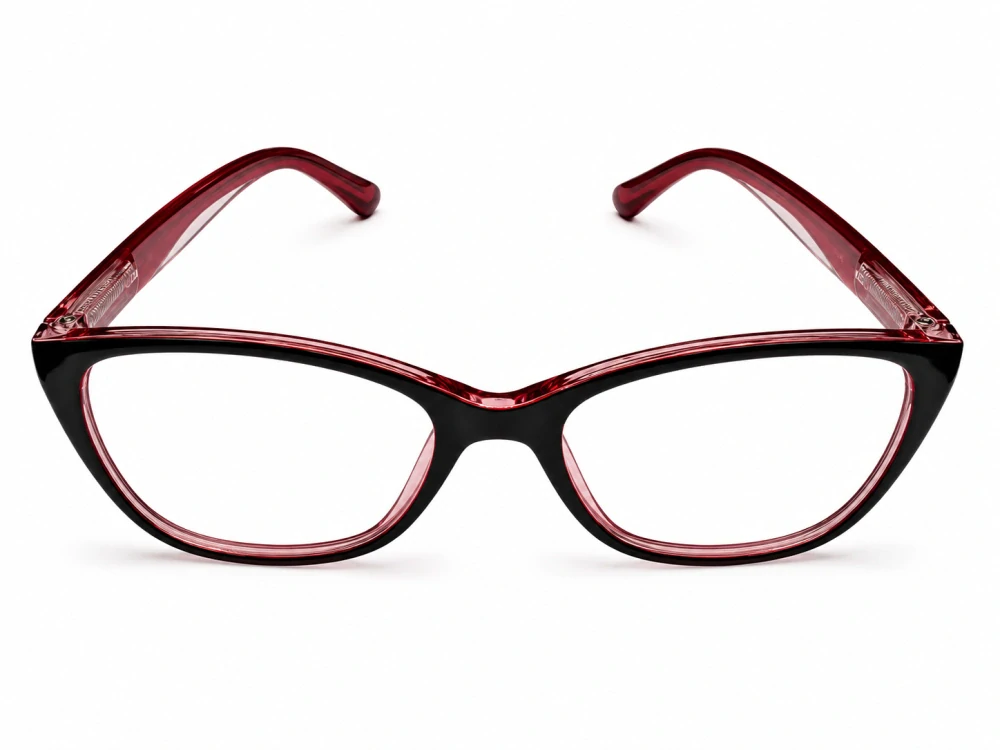 Dioptrické brýle JingGlass DE LUXE TL8822 Flexi, červené, plastové, (+3,00 dioptrie), dámské