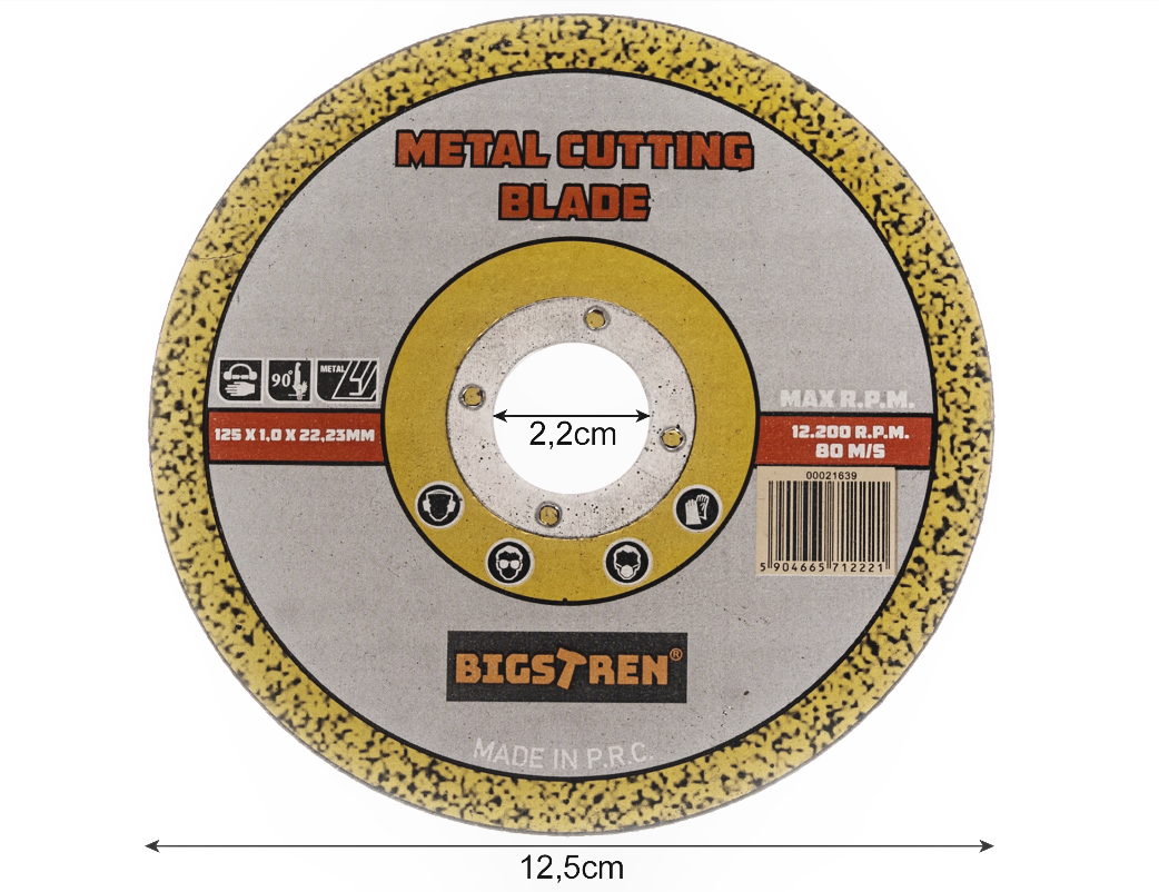 Kotouč Bigstren Metal steel 125 x 1,0 x 22,2mm 