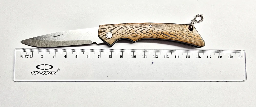 Kapesní zavírací nůž QiiM 73015, 16cm, hnědý