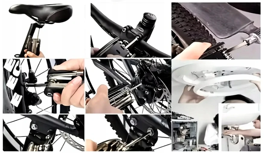 QiiM Multitool na kolo 16v1 - Sada nářadí pro cyklisty, multifunkční klíče
