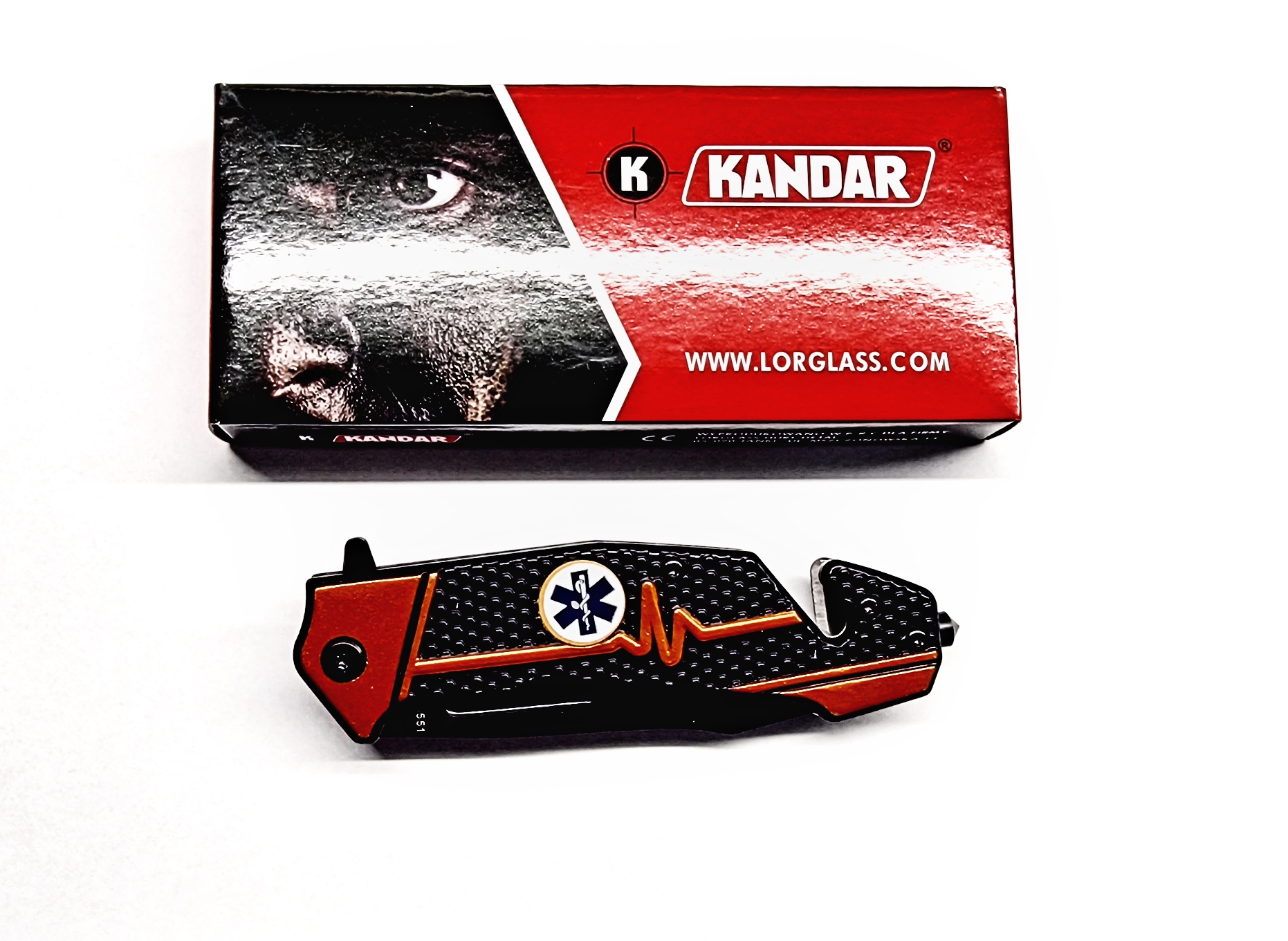 Záchranářský nůž KANDAR N-49 kovový, černý