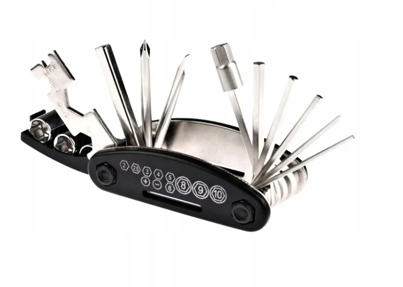 QiiM Multitool na kolo 16v1 - Sada nářadí pro cyklisty, multifunkční klíče
