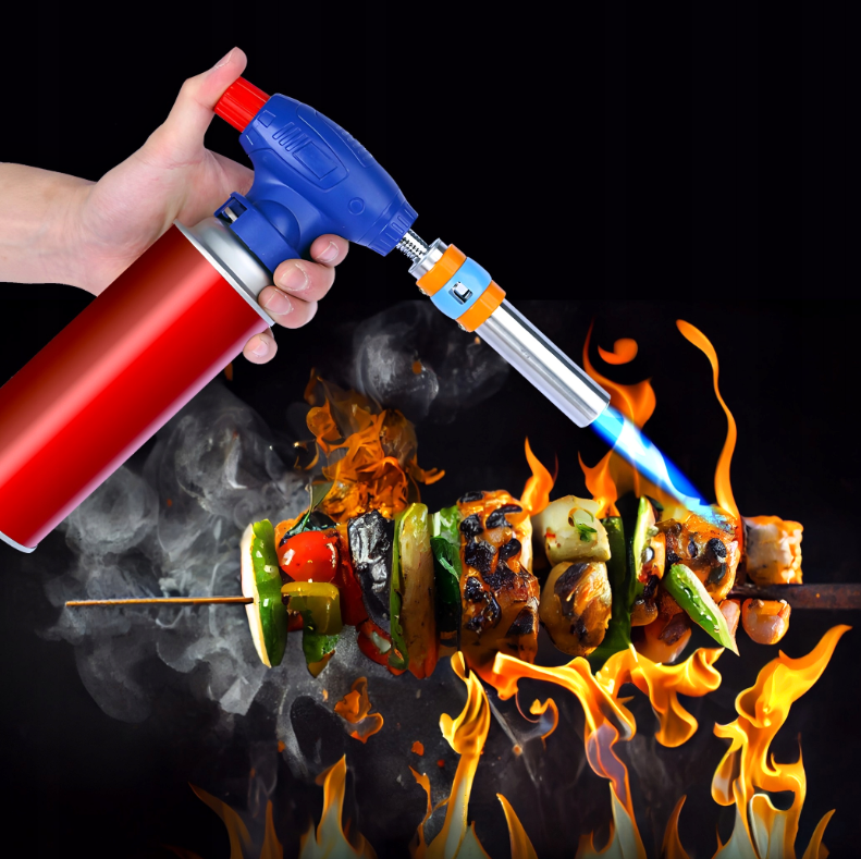 Reto OT0863 Flexibilní plynový hořák s regulací teploty, piezo zapalováním a keramickou vložkou