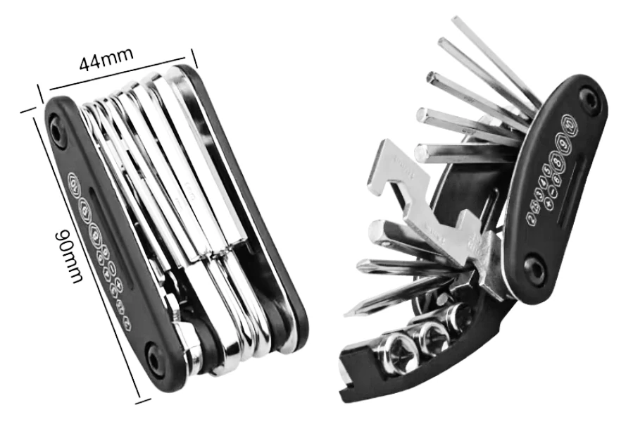 QiiM Multitool na kolo 16v1 - Sada nářadí pro cyklisty, multifunkční klíče